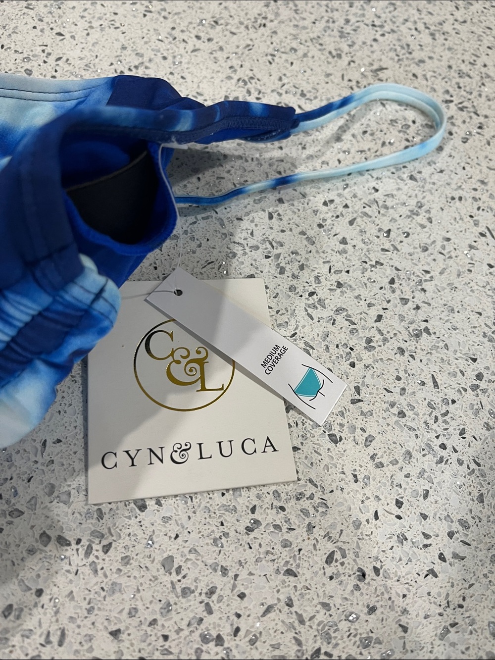 Cyn&Luca Blue Tie-Dye One-Piece Swimsuit - Picture 3 of 7